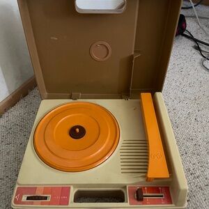 Fisher-Price Vintage Record Player - Orange and Brown